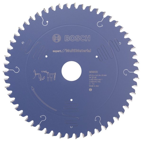 Bosch - Expert Serisi Çoklu Malzeme için Daire Testere Bıçağı 210*30 mm 54 Diş 2608642492