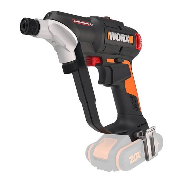 WORX WX177.9 20Volt Döner Kafa ve Çift Mandrenli Profesyonel Kömürsüz Şarjlı Matkap + 6 Parça Uç (Akü Dahil Değildir)