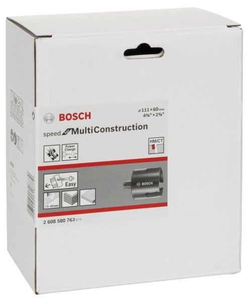 Bosch - Speed Serisi Çoklu Malzeme için Delik Açma Testeresi (Panç) 111 mm 2608580763
