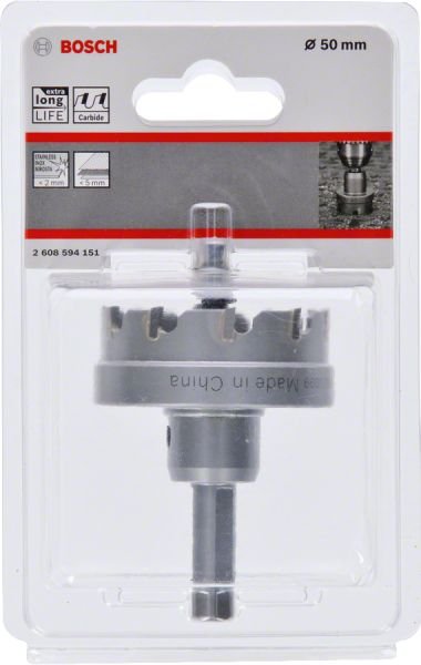 Bosch - Endurance Serisi Ağır Metaller için TCT Delik Açma Testeresi (Panç) 50 mm 2608594151