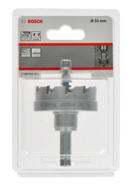 Bosch - Endurance Serisi Ağır Metaller için TCT Delik Açma Testeresi (Panç) 52 mm 2608594153