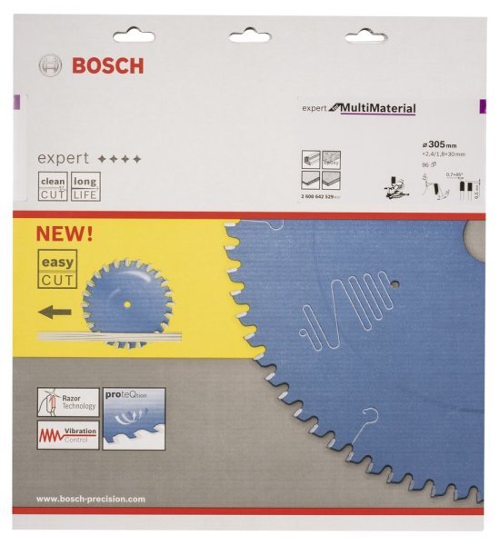 Bosch - Expert Serisi Çoklu Malzeme için Daire Testere Bıçağı 305*30 mm 96 Diş 2608642529