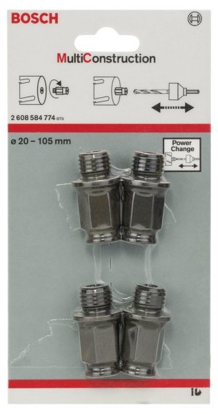 Bosch - Power Change Değiştirme Kiti, Speed Serisi Çok Amaçlı Delik Açma Testeresi (Panç) için 4 Parça 2608584774