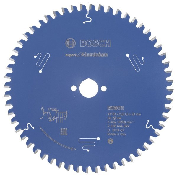 Bosch - Expert Serisi Alüminyum için Daire Testere Bıçağı 184*20 mm 56 Diş 2608644099