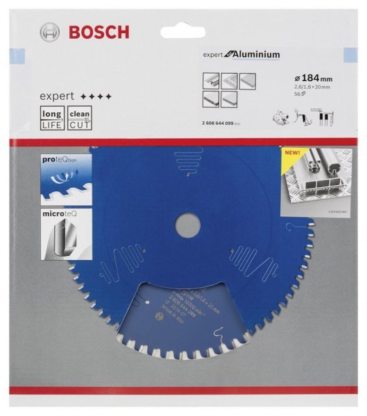 Bosch - Expert Serisi Alüminyum için Daire Testere Bıçağı 184*20 mm 56 Diş 2608644099