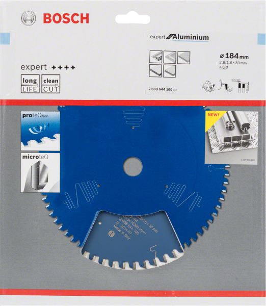 Bosch - Expert Serisi Alüminyum için Daire Testere Bıçağı 184*30 mm 56 Diş 2608644100