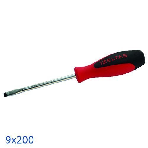 İzeltaş Ergonomik Düz Tornavida 9X200