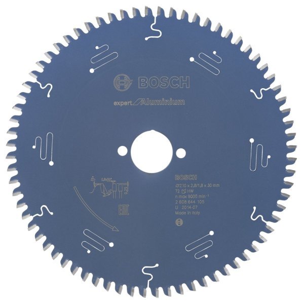 Bosch - Expert Serisi Alüminyum için Daire Testere Bıçağı 210*30 mm 72 Diş 2608644105