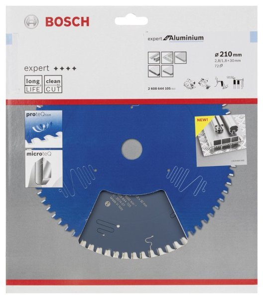 Bosch - Expert Serisi Alüminyum için Daire Testere Bıçağı 210*30 mm 72 Diş 2608644105