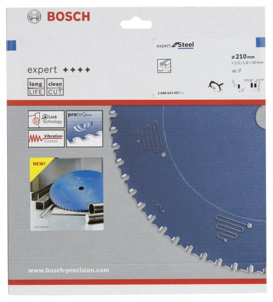 Bosch - Expert Serisi Metal için Daire Testere Bıçağı 210*30 mm 48 Diş 2608643057