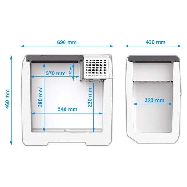 Mobicool MFC60 12/24/220Volt AC/DC 58 Litre Kompresörlü Oto Buzdolabı