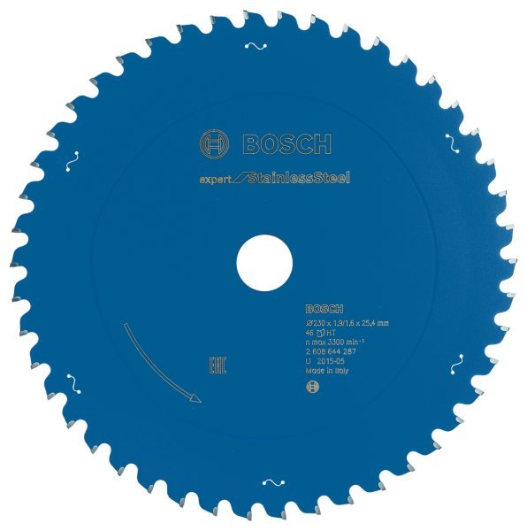 Bosch - Expert Serisi Paslanmaz Çelik için Daire Testere Bıçağı 230*25,4 mm 46 Diş 2608644287