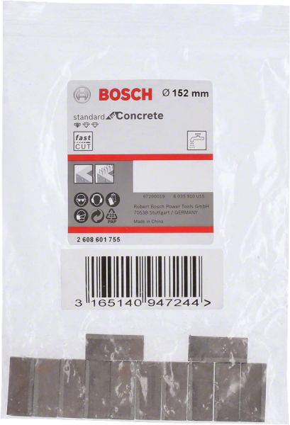 Bosch - Standard Seri Sulu Elmas Karot Ucu Segmanı 152mm 1 1 4'' 12'li 2608601755