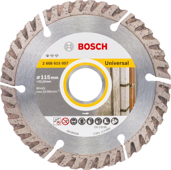 Bosch - Standard Seri Genel Yapı Malzemeleri İçin Elmas Kesme Diski 115 mm 10'lu Paket 2608615058