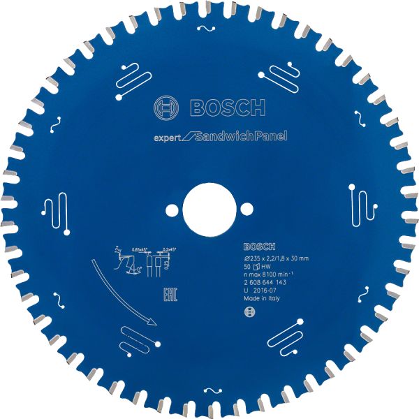 Bosch - Expert Serisi Çelik Levhalı Sandviç Panelleri için Daire Testere Bıçağı 235*30 mm 50 Diş 2608644143