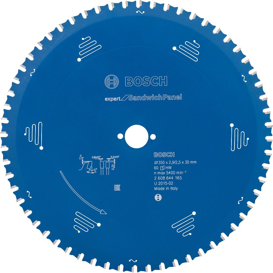 Bosch - Expert Serisi Çelik Levhalı Sandviç Panelleri için Daire Testere Bıçağı 350*30 mm 60 Diş 2608644165
