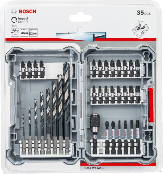 Bosch - Impact Control Serisi HSS 35 Parça Karışık Set 2608577148