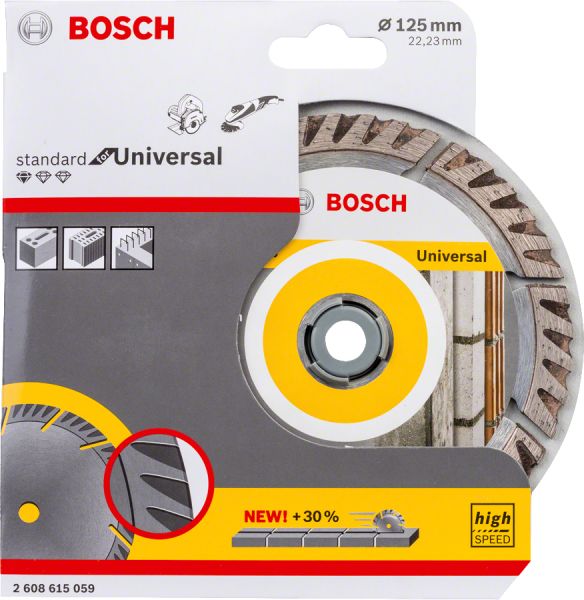 Bosch - Standard Seri Genel Yapı Malzemeleri İçin Elmas Kesme Diski 125 mm 2608615059