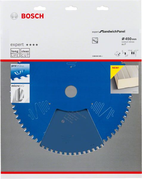 Bosch - Expert Serisi Çelik Levhalı Sandviç Panelleri için Daire Testere Bıçağı 450*30 mm 86 Diş 2608644148