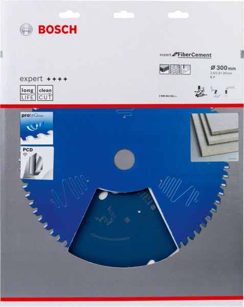 Bosch - Expert Serisi Lifli Çimento ve Alçıpan için Daire Testere Bıçağı 300*30 8 Diş 2608644352