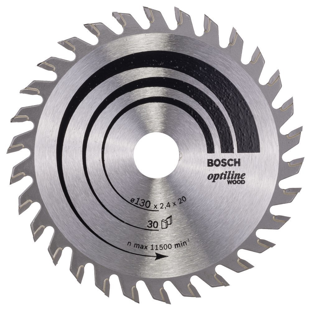 Bosch - Optiline Serisi Ahşap için Daire Testere Bıçağı 130*20 16 mm 30 Diş 2608640583