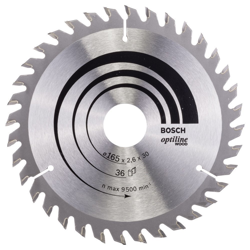 Bosch - Optiline Serisi Ahşap için Daire Testere Bıçağı 160*30 20 mm 36 Diş 2608640603