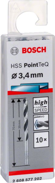 Bosch - HSS-PointeQ Metal Matkap Ucu 3,4 mm 10'lu 2608577202