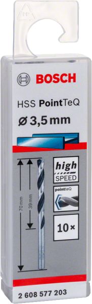 Bosch - HSS-PointeQ Metal Matkap Ucu 3,5 mm 10'lu 2608577203