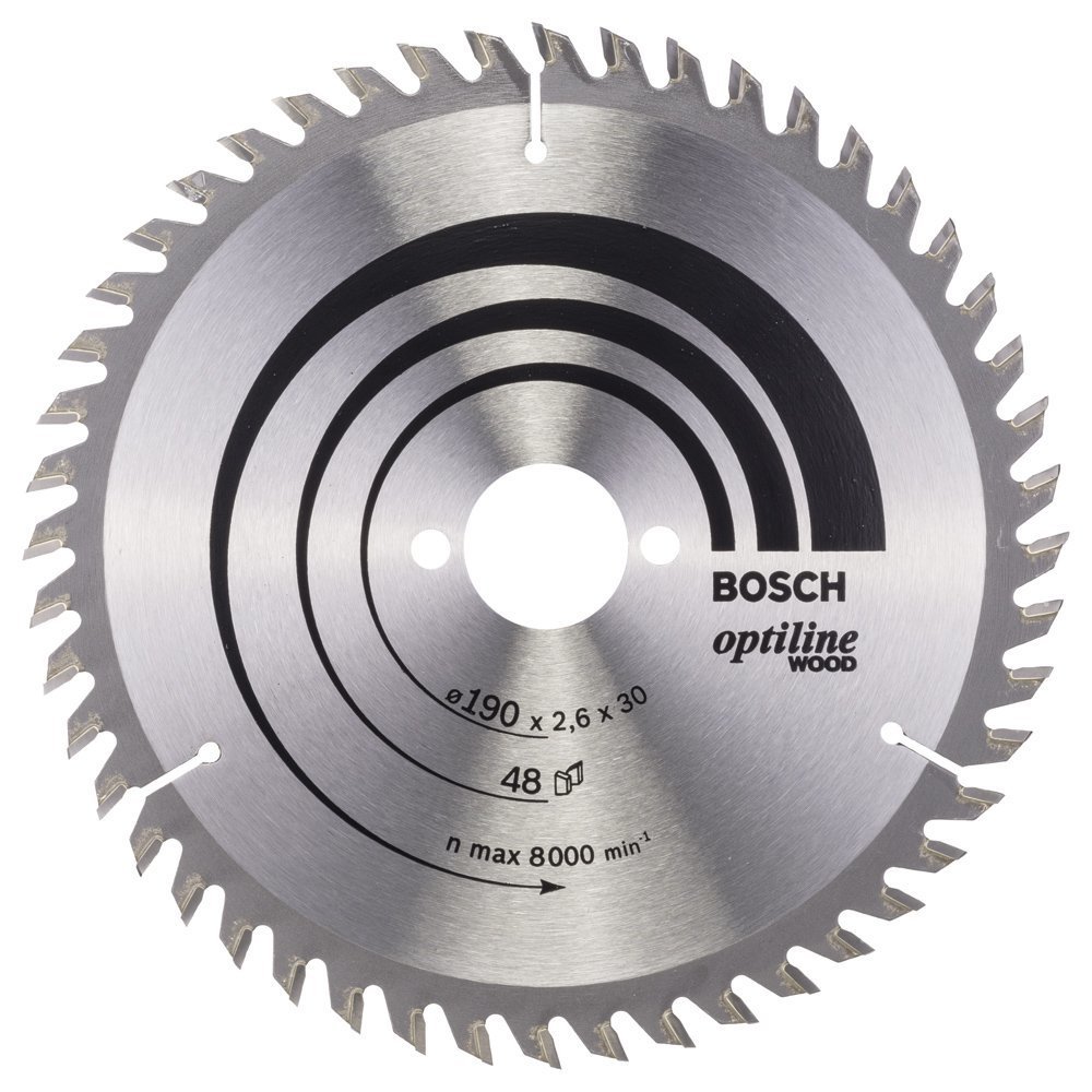 Bosch - Optiline Serisi Ahşap için Daire Testere Bıçağı 190*30 mm 48 Diş 2608640617