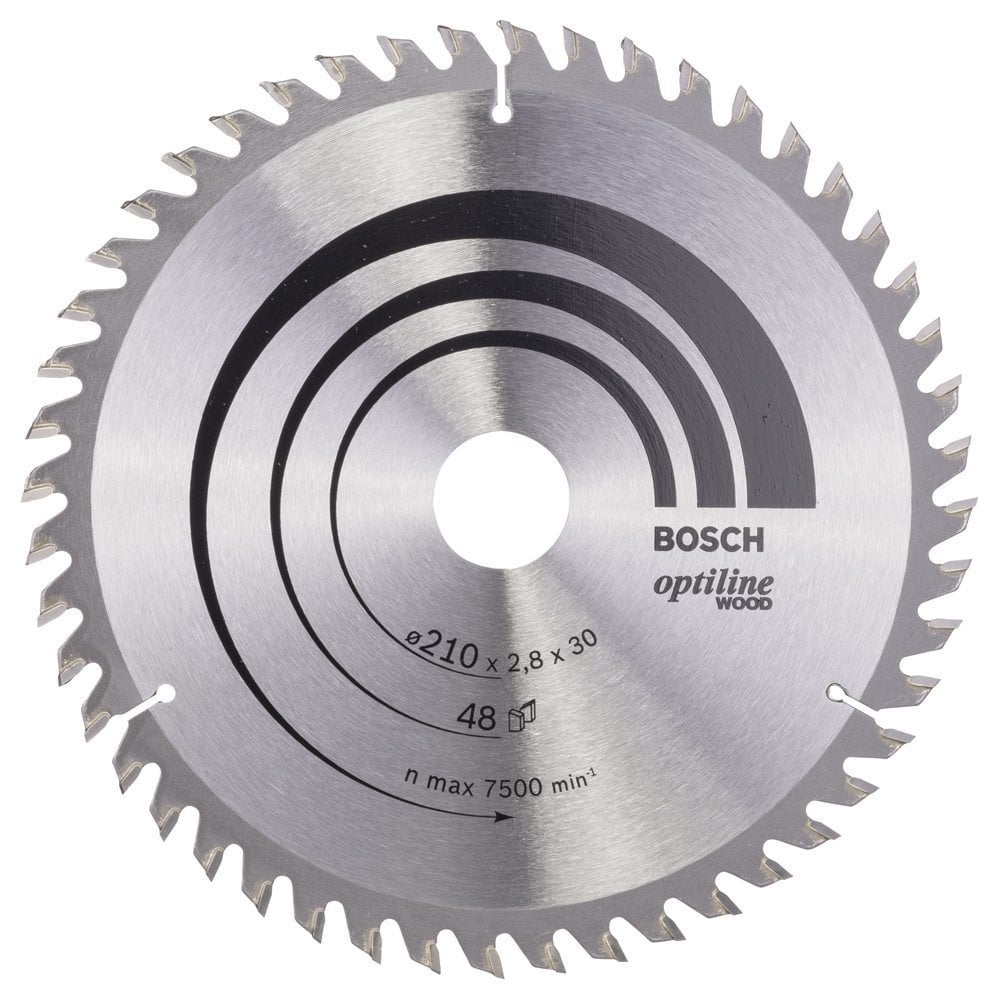 Bosch - Optiline Serisi Ahşap için Daire Testere Bıçağı 210*30 mm 48 Diş 2608640623