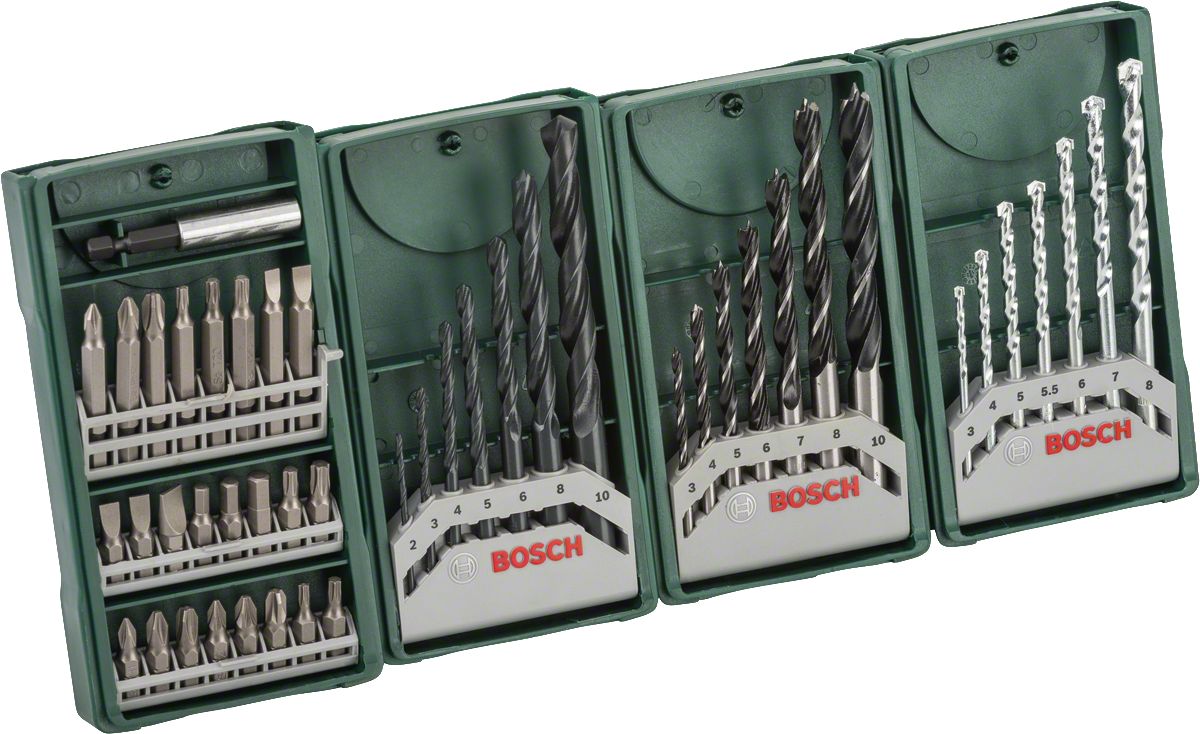 Bosch - X-Line Mini Ahşap, Beton, Metal, Vidalama Uçlu 3+1 Set 2607017071