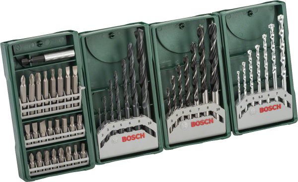 Bosch - X-Line Mini Ahşap, Beton, Metal, Vidalama Uçlu 3+1 Set 2607017071