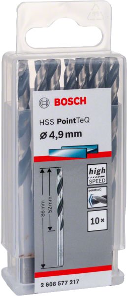 Bosch - HSS-PointeQ Metal Matkap Ucu 4,9 mm 10'lu 2608577217
