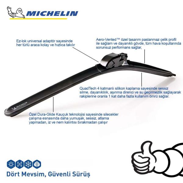 Michelin EASYCLIP™ MC8655 55CM 1 Adet Universal Muz Tipi Silecek