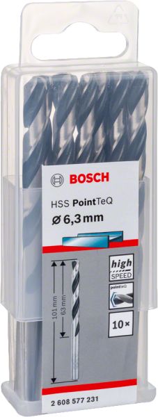 Bosch - HSS-PointeQ Metal Matkap Ucu 6,3 mm 10'lu 2608577231