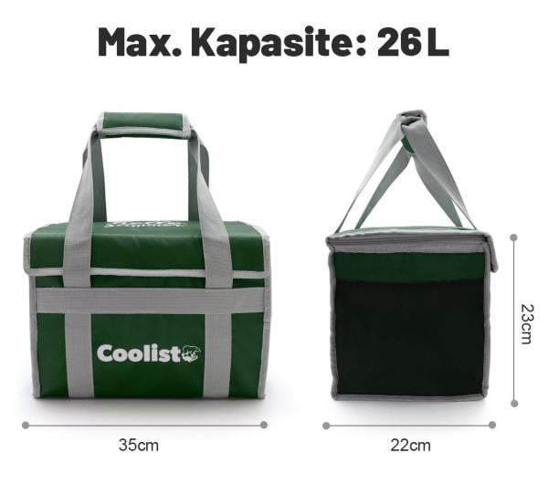 Coolist CL26G 26 Litre Katlanabilir Termos Bez Çanta / Buzluk