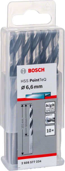 Bosch - HSS-PointeQ Metal Matkap Ucu 6,6 mm 10'lu 2608577234