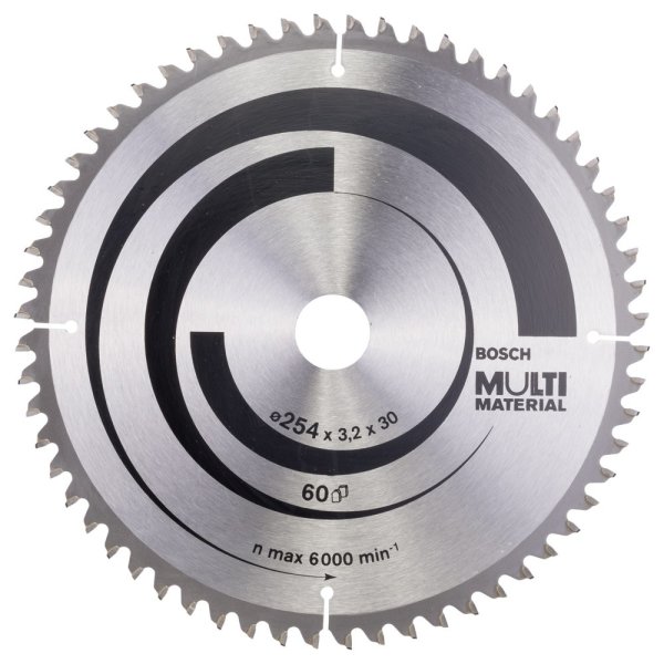 Bosch - Standard for Serisi Çoklu Malzeme için Daire Testere Bıçağı 254*30 mm 60 Diş 2608640449