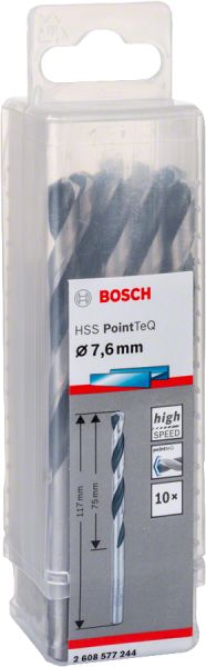 Bosch - HSS-PointeQ Metal Matkap Ucu 7,6 mm 10'lu 2608577244