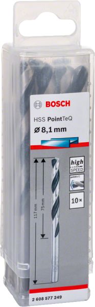 Bosch - HSS-PointeQ Metal Matkap Ucu 8,1 mm 10'lu 2608577249