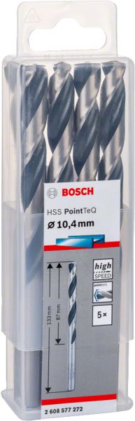 Bosch - HSS-PointeQ Metal Matkap Ucu 10,4 mm 5'li 2608577272