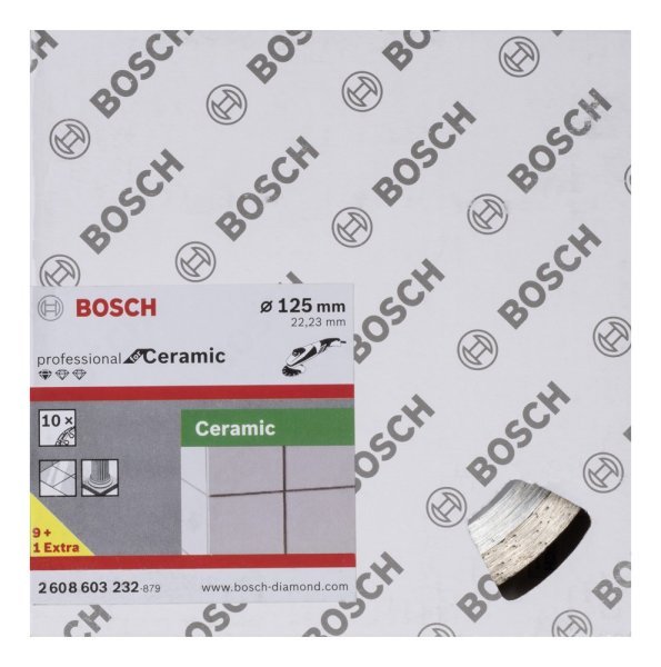 Bosch - Standard Seri Seramik İçin, 9+1 Elmas Kesme Diski Set 125mm 2608603232