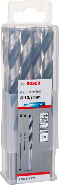 Bosch - HSS-PointeQ Metal Matkap Ucu 10,7 mm 5'li 2608577275