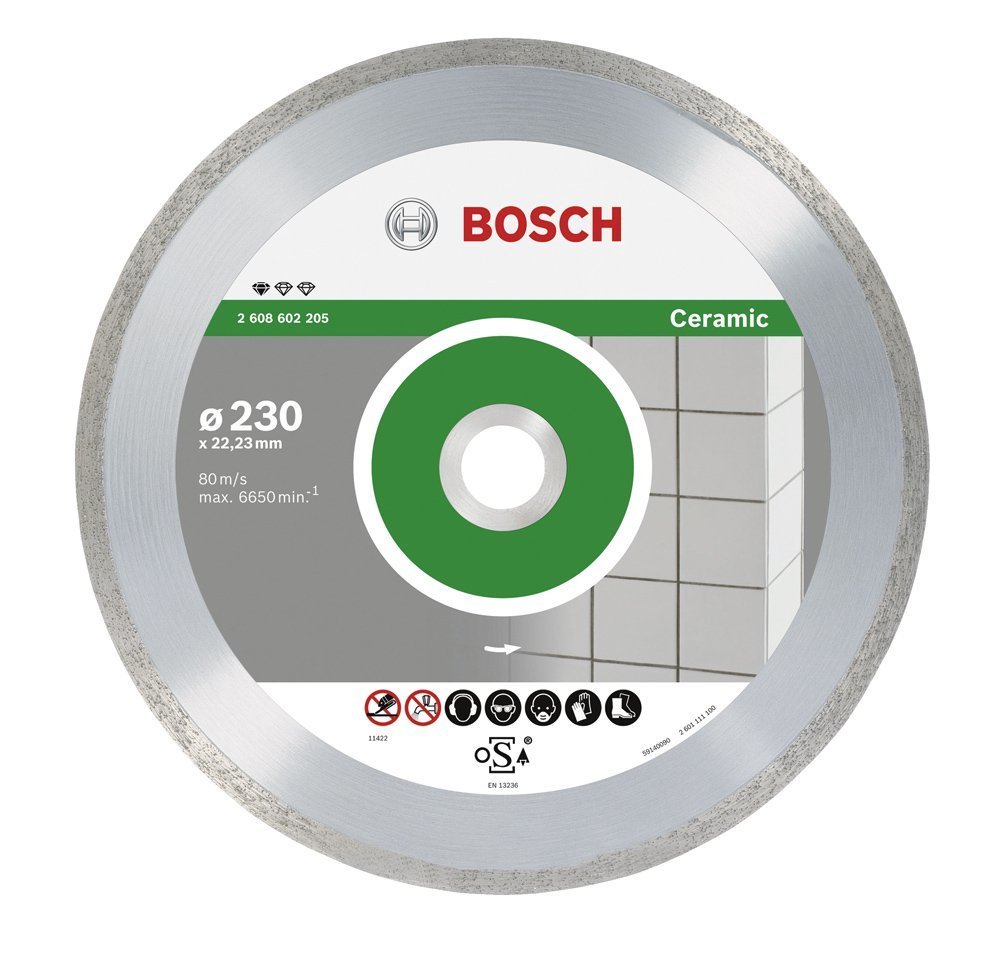 Bosch - Standard Seri Seramik İçin, 9+1 Elmas Kesme Diski Set 230 mm 2608603234