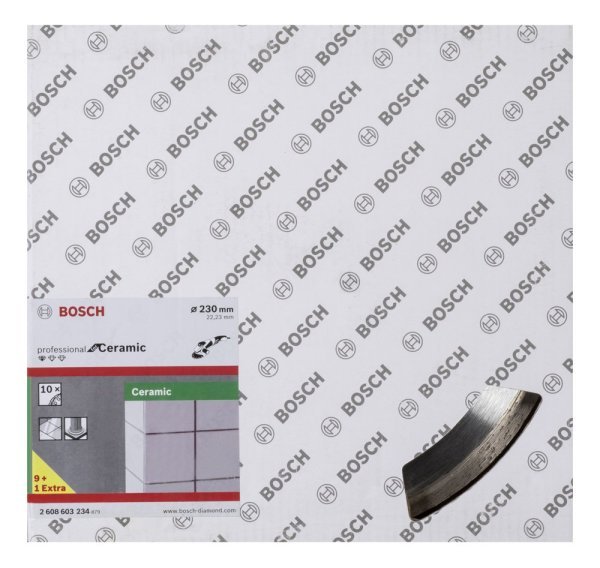 Bosch - Standard Seri Seramik İçin, 9+1 Elmas Kesme Diski Set 230 mm 2608603234