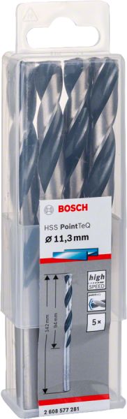 Bosch - HSS-PointeQ Metal Matkap Ucu 11,3 mm 5'li 2608577281