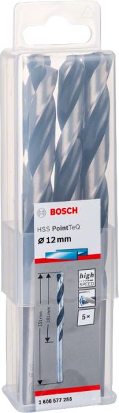 Bosch - HSS-PointeQ Metal Matkap Ucu 12,0 mm 5'li 2608577288