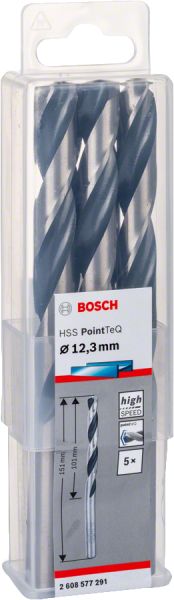 Bosch - HSS-PointeQ Metal Matkap Ucu 12,3 mm 5'li 2608577291
