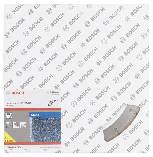Bosch - Standard Seri Taş İçin, 9+1 Elmas Kesme Diski Set 230mm 2608603238