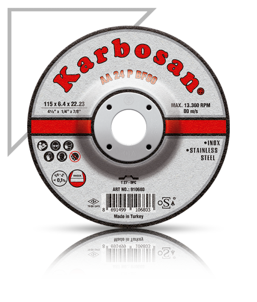 KARBOSAN/180x6.4x22.23/PASLANMAZ TAŞLAMA TAŞI